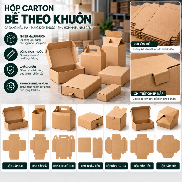 Hộp Carton Bế Theo Khuôn