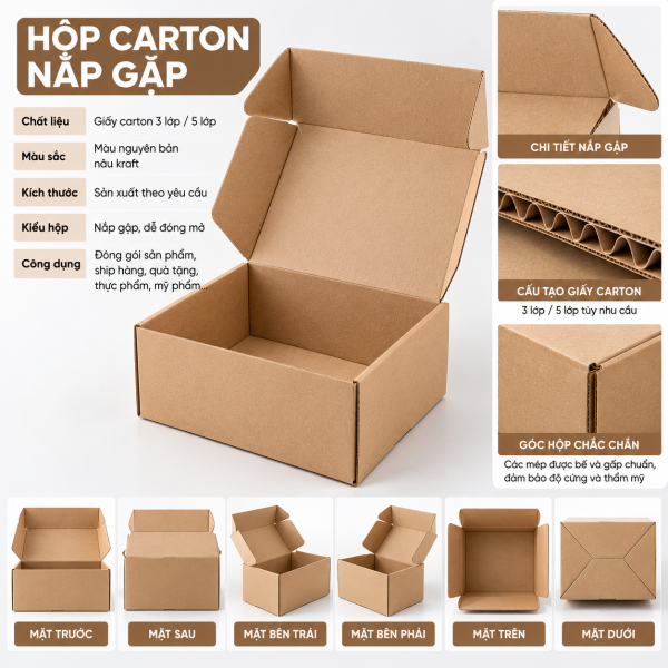 Hộp Carton Nắp Gập